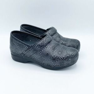Dansko Pro XP Clog Medallion Embossed Patent Comfort Shoe